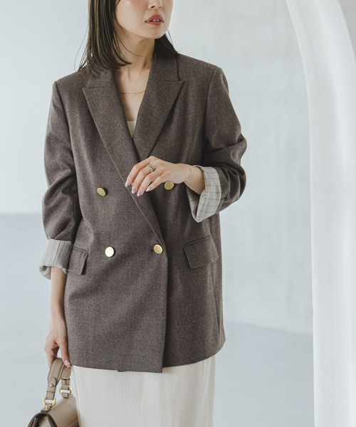 セール】《追加》《WEB・一部店舗カラー》ウールフラノピークドラペル