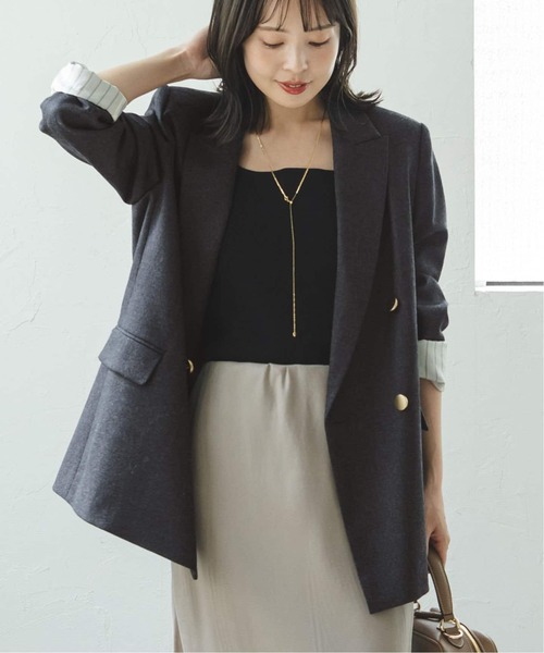 セール】《追加》《WEB・一部店舗カラー》ウールフラノピークドラペル