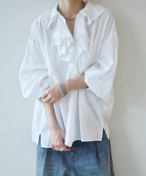 ラッフルフリルプルオーバーシャツ（シャツ/ブラウス）｜JOURNAL