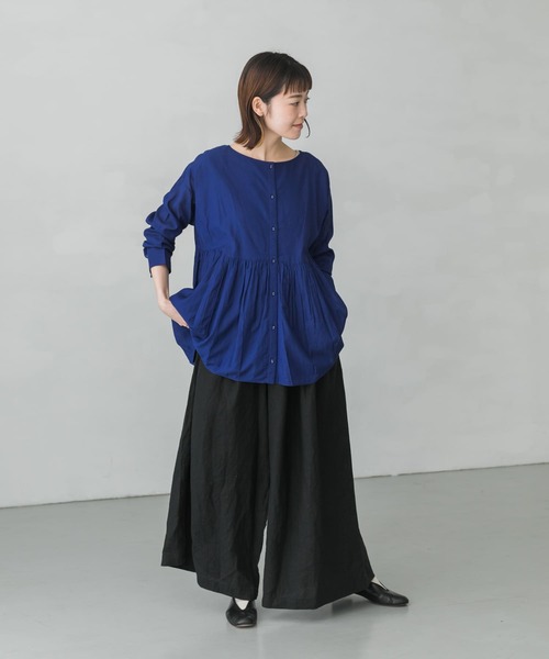 かぐれ（カグレ）の「ボイルギャザー2WAYブラウス（シャツ/ブラウス