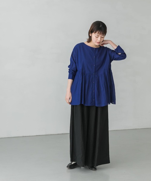 かぐれ（カグレ）の「ボイルギャザー2WAYブラウス（シャツ/ブラウス