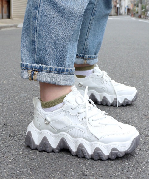 セール】LOVE HUNTER / 厚底ギザギザソール ダッドスニーカー《約5cm