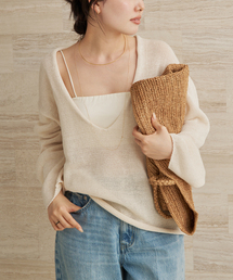 plage（プラージュ）の「Fur V スリット プルオーバー◇（ニット