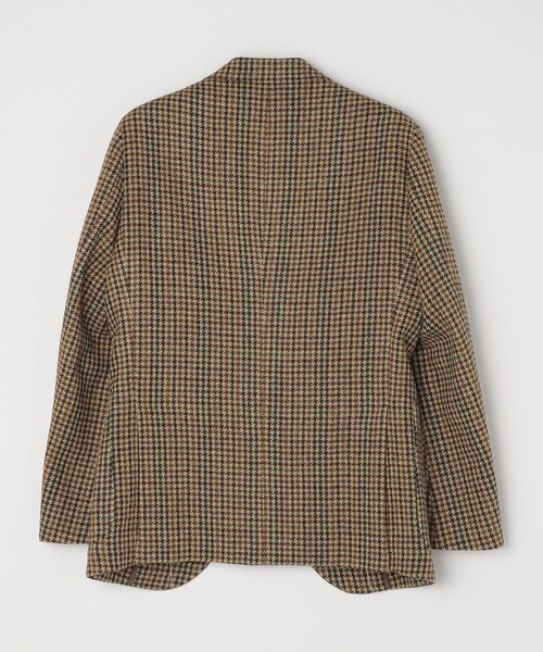 セール】SHIPS: MOON社製生地 ツイード ガンクラブチェック ジャケット