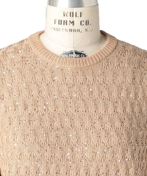 Drawer（ドゥロワー）の「Drawer 7Gスパンコールプルオーバーニット