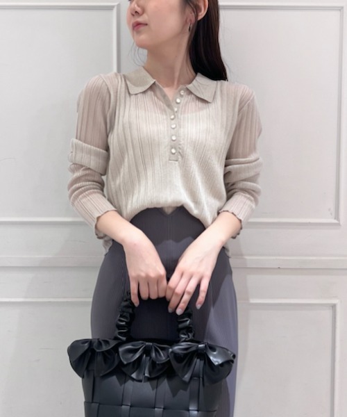 SNIDEL（スナイデル）の「シアースキッパーニットプルオーバー（ニット