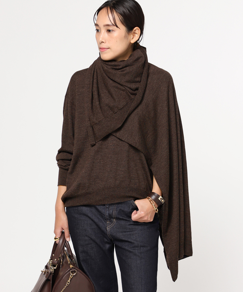 セール】SCENTOF FLOAT タートルネックポンチョ（ニット/セーター