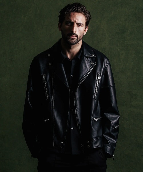 CRIMIE/クライミー/W BIKER SPANISH LAMB LEATHER JACKET/Wライダース