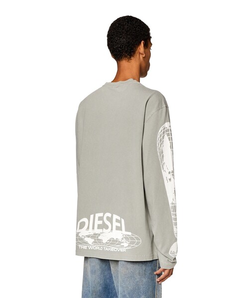 DIESEL（ディーゼル）の「メンズ Tシャツ 長袖 プリント（Tシャツ