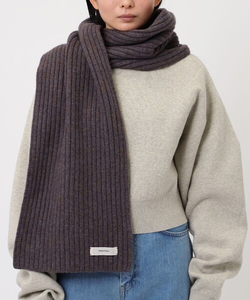 TODAYFUL/トゥデイフル】Rib Knit Muffler/リブニットマフラー
