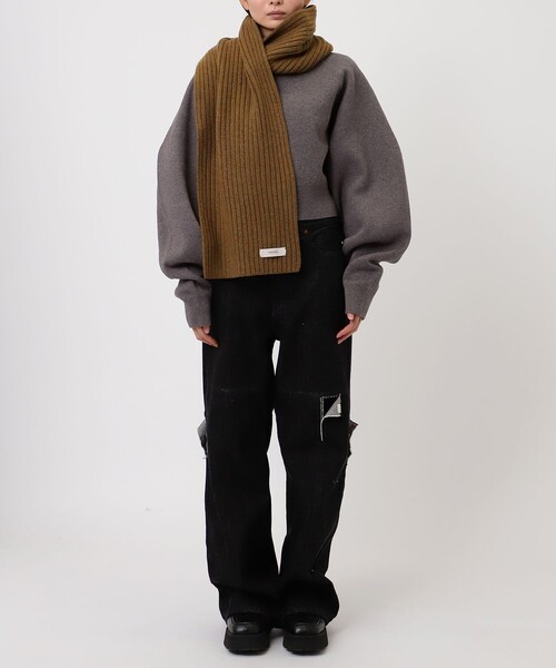 TODAYFUL/トゥデイフル】Rib Knit Muffler/リブニットマフラー