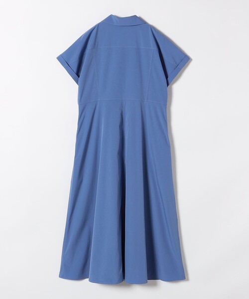 SHIPS any:〈洗濯機可能〉フラットカラー Vネック フレア ワンピース