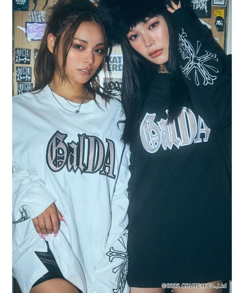 GYDA×GALFY original cross long Tシャツ（Tシャツ/カットソー