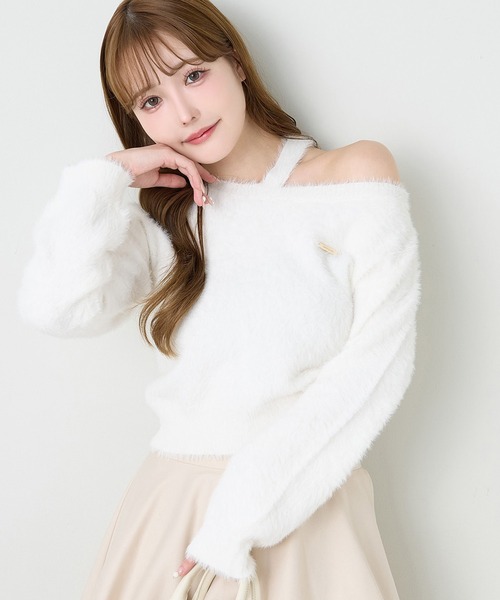 セール】肩開きフェザーニット（ニット/セーター）｜one after another