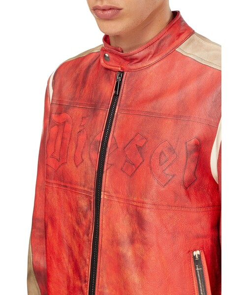 DIESEL（ディーゼル）の「メンズ レザージャケット（ライダース