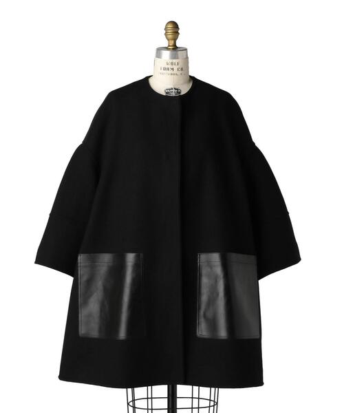 Drawer（ドゥロワー）の「Drawer ウールケヌキレザーポケットコート