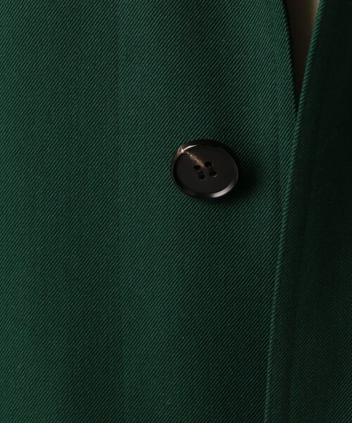 ウールギャバジン スタンドカラーコート（ステンカラーコート）｜CABaN