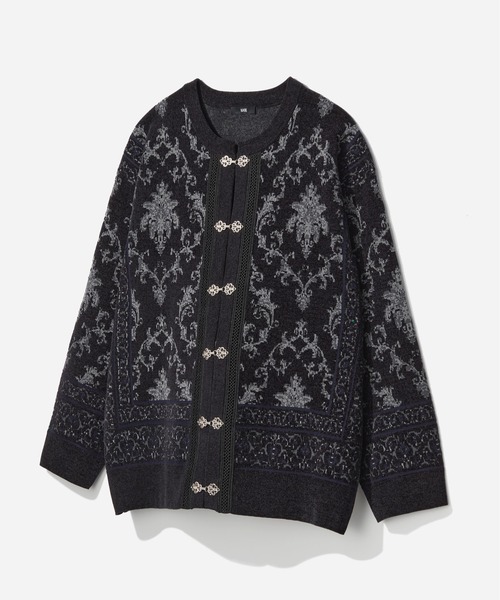 ダマスクガラメタルボタンカーディガン(HARE)（カーディガン/ボレロ