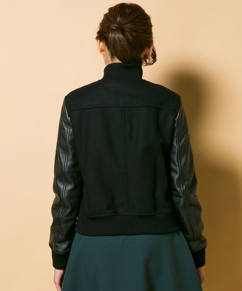 23区（ニジュウサンク）の「ラムレザーコンビジャケット（スタジャン