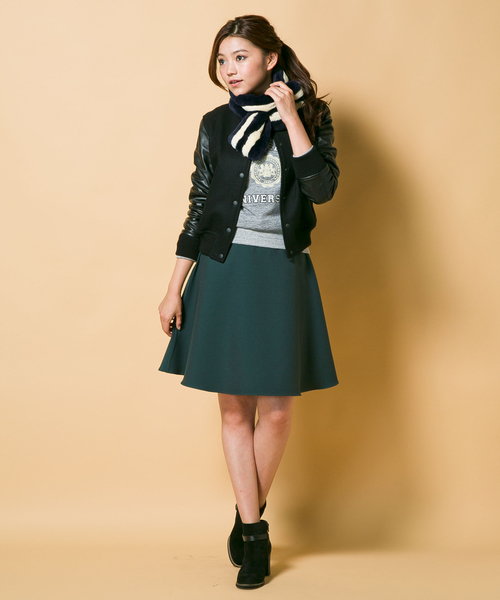 23区（ニジュウサンク）の「ラムレザーコンビジャケット（スタジャン