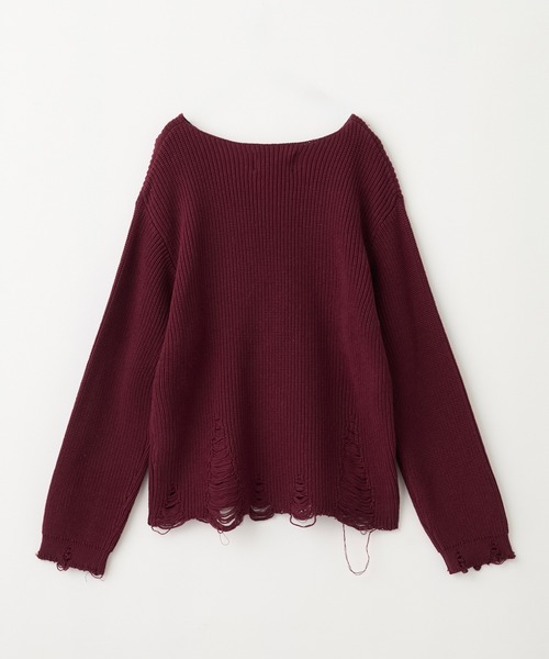 GRANCY】Pierced Damage Knit / ピアスダメージニット（ニット