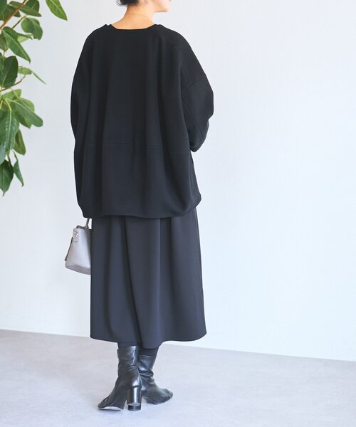 後ろぷっくりウールショートコート（ノーカラーコート）｜BEARDSLEY