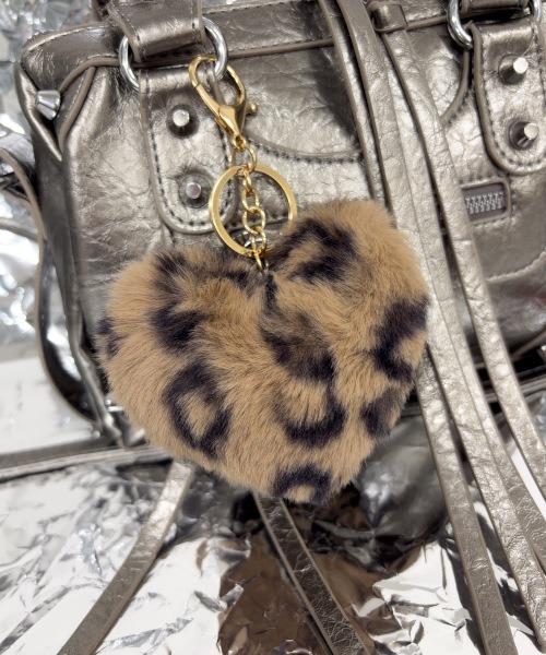 セール】【MASHIRO】レオパードモチーフカラーエコファーバッグ