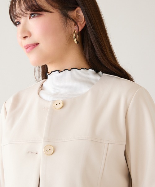 ダンボールニットノーカラージャケット（ノーカラージャケット）｜Rose