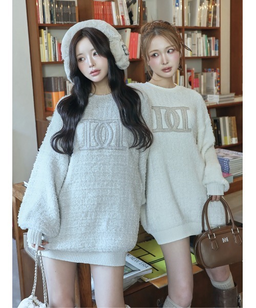 DDロゴツイードニットプルオーバー（ニット/セーター）｜Darich