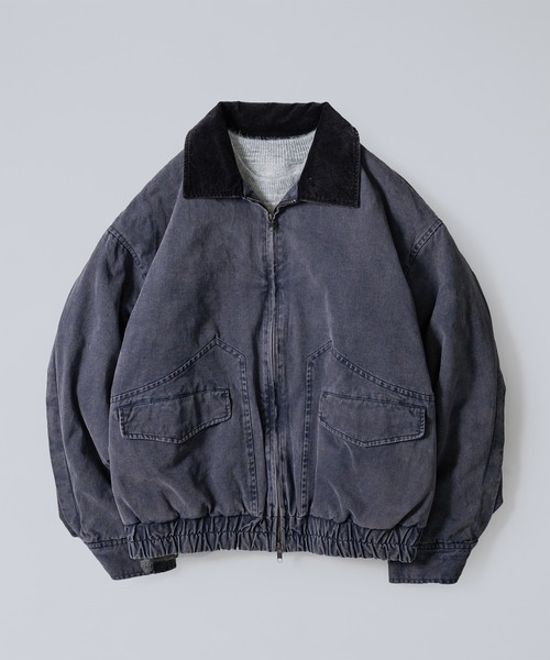 セール】Corduroy Collar Tucked Duck Jacket / コーデュロイカラー