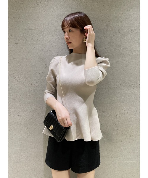 SNIDEL（スナイデル）の「Sustainableペプラムニットプルオーバー