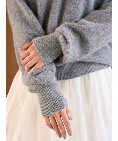 セール】フォックス衿レースプルオーバー（ニット/セーター）｜SNIDEL