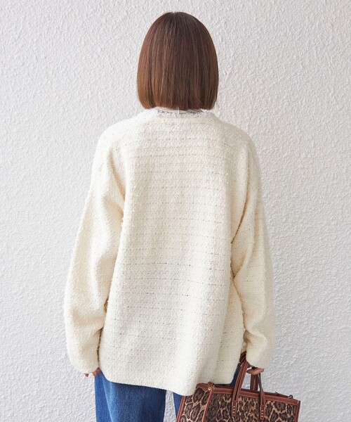 SHIPS（シップス）の「〈手洗い可能〉ニット ツイード クルーネック