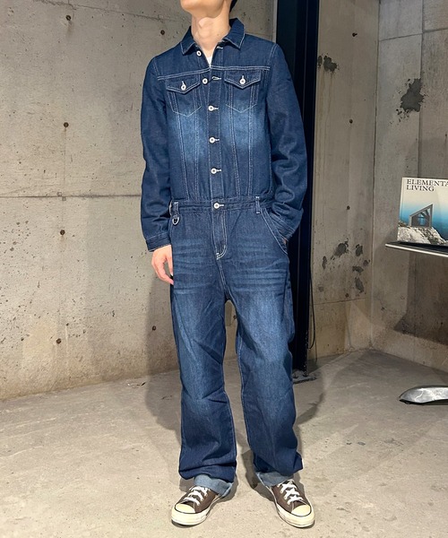 セール】ヴィンテージデザインデニムオールインワンツナギ ジャンプ