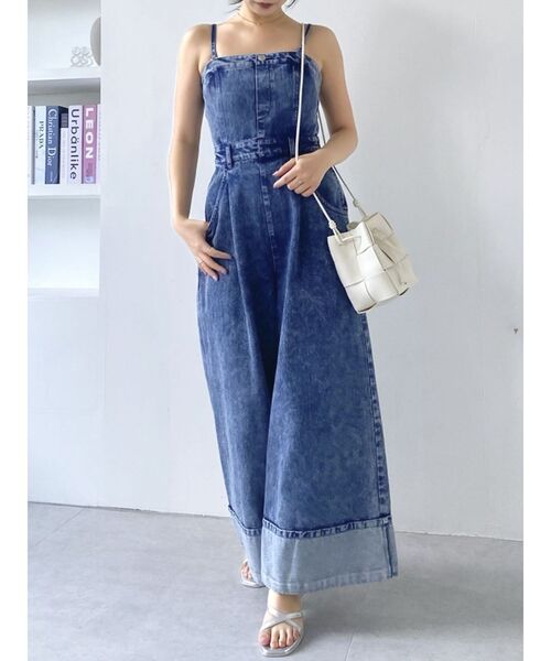 dazzlin（ダズリン）の「デニムベアロンパース（サロペット