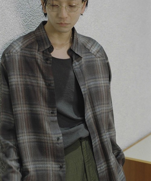 LIDNM（リドム）の「Wool Plaid Western Shirt（シャツ/ブラウス