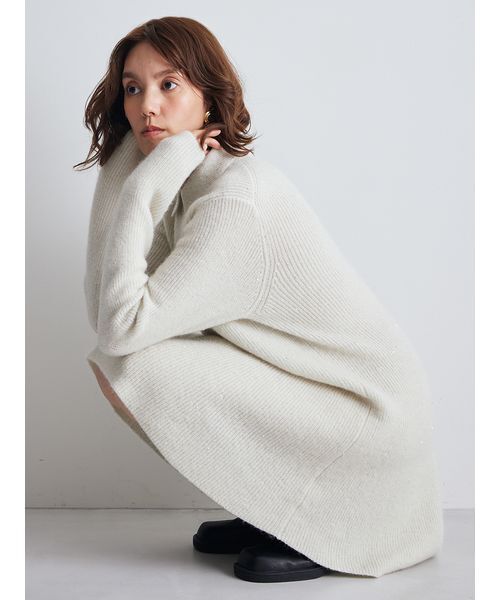 襟付きペプラムニットミニワンピース（ニット/セーター）｜Mila Owen