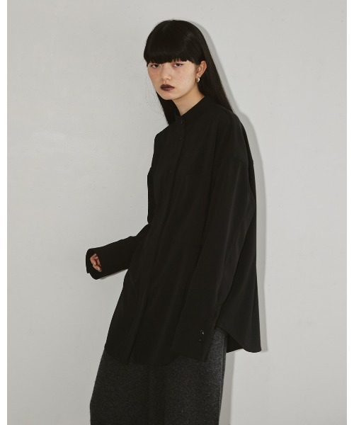 TODAYFUL（トゥデイフル）の「スタンドカラーツイルシャツ（シャツ