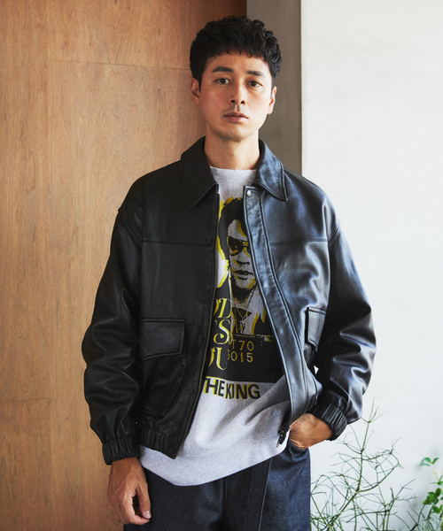 A2 レザーショートブルゾン（ライダースジャケット）｜EDIFICE