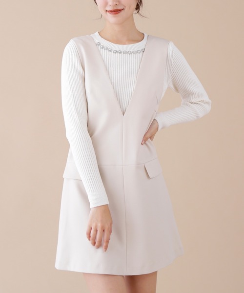 セール】◇バックリボンミニジャンスカ（ジャンパースカート）｜JILL