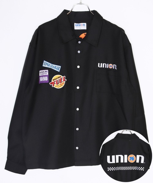 セール】76Lubricants ワッペン刺繍 ビッグシルエット ワークシャツ