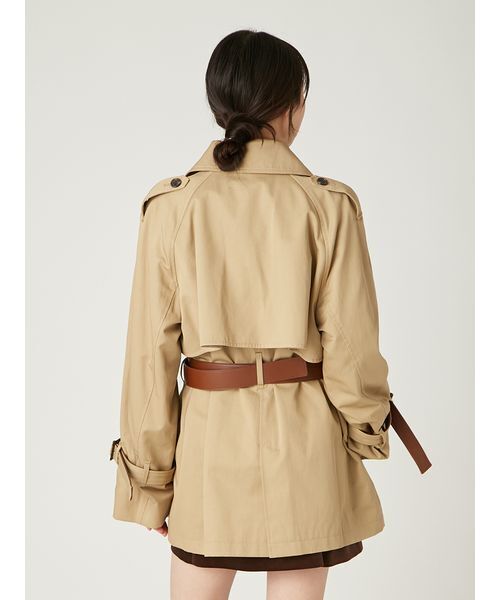 セール】レザーベルトショートトレンチコート（トレンチコート）｜FRAY