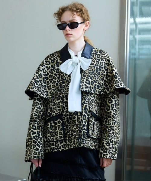 leopard Military Cape Jacket/レオパードミリタリーケープジャケット