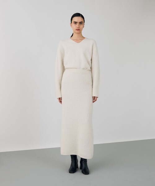 セール】フォックスカシミヤ Iラインロングスカート（スカート）｜DES