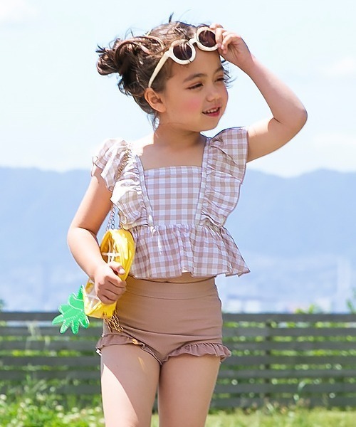 UVカット えらべるデザイン ボリュームフリル セパレート水着（水着