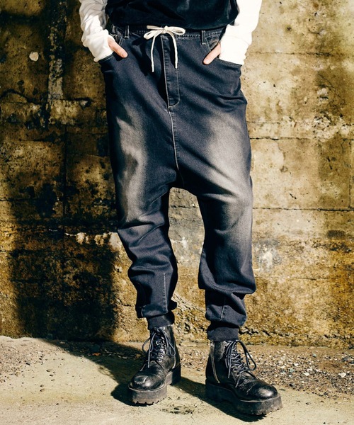 glamb（グラム）の「Knit Sarrouel Denim / ニットサルエルデニム