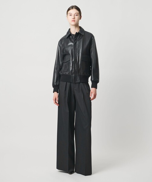 LOEFF＞ラムレザー フライトジャケット UNISEX（ブルゾン）｜LOEFF