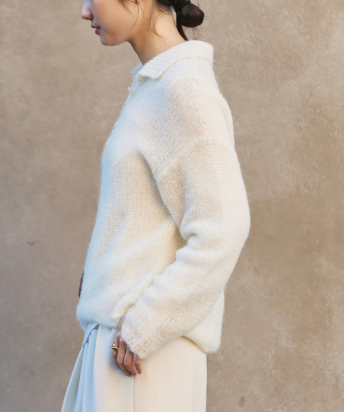 追加》ALPACA MIX BUTTON ニット 3（ニット/セーター）｜Plage