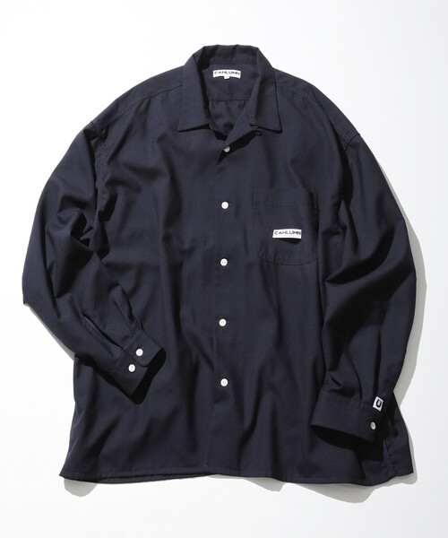 CAHLUMN/カウラム Saxony Chain Stitch Open Collar Shirt/サキソニー