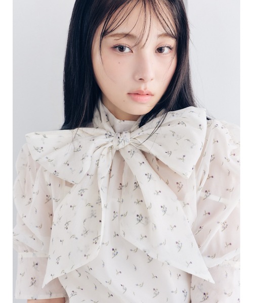 オーガンザボウタイブラウス（シャツ/ブラウス）｜LILY BROWN（リリー